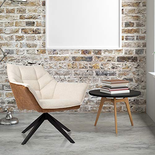 Accent Chairs Set of 2 for Bedroom Metal Legs with 360-Degree Swivel White Upholstered Computer Desk Chair for Small Spaces Home Office Living Room Bedroom Home Furnishings