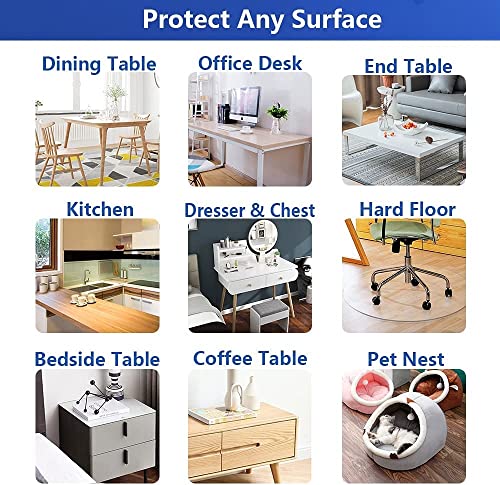 HAIZON Hard-Floor Chair Mat for Hard Floors - Clear Plastic Vinyl Office Mat - Non-Skid Carpet Protector - 1mm Thick