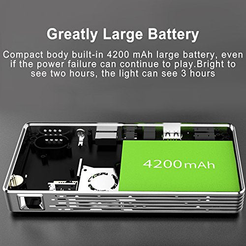 ELP WiFi Wireless Mini Video Projectors for Indoor Outdoor Movie Night Home Theater