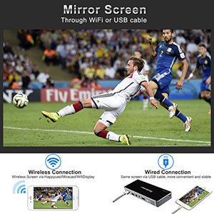 Mini Projector,  Portable Wi-Fi Mini Projector for iPhone Android Laptop PC, 100 ANSI lm High-Contrast Outdoor Pocket Cinema, DLP, 120" Picture, Android 7.1, Compatible with HDMI, USB, MicroSD