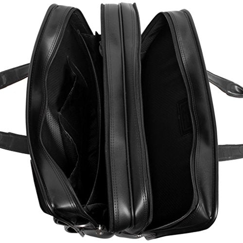 McKleinUSA Clinton 88445 Black 17 Detachable-Wheeled Laptop Case, One Size Blk