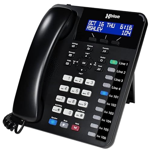 Xblue X16 Plus Small Business Phone System Bundle with (5) XD10 Digital Phones - (6) Outside Line & (16) Digital Phones - Auto Attendant, Voicemail, Caller ID