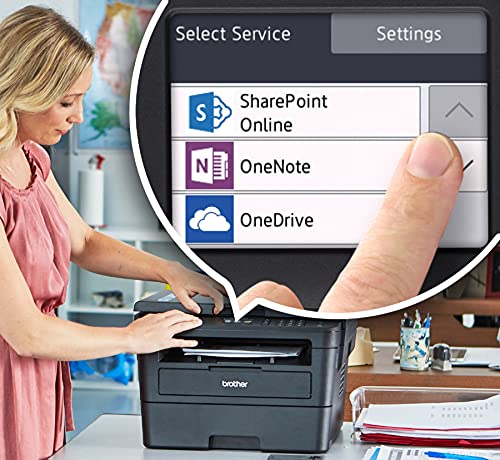Brother HL-L2395DW Monochrome Laser Wireless All-in-One Printer with Convenient Flatbed Copy & Scan, Automatic Duplex Printing, 2.7" Color Touchscreen, 36ppm, 2400 x 600 dpi, Broage Printer Cable