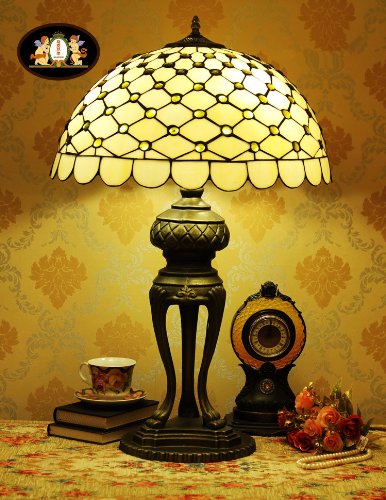 Tiffany Europaische retro style hand-painted stained glass table lamp