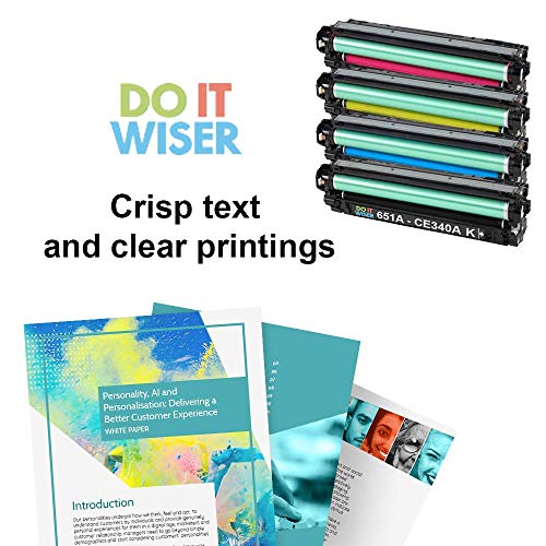 Do it Wiser Compatible for HP 651A CE341A CE342A CE343A CE340A Toner for HP Laserjet Enterprise 700 MFP M775 M775dn - 4 Pack