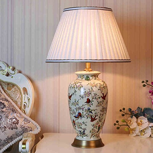 505 HZB Ceramic Desk Lamp, Living Room Study, Fashion Lamp, American Bedroom Bedside Lamp.