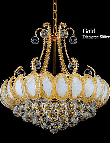 SSBY Modern Luxury Chandeliers Crystal Living Room LED Pendant Lights Diameter 50CM Gold Or Silver , 110-120v-gold
