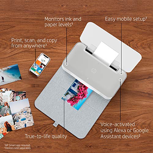 HP Tango X Smart All-in-One Printer, Bundled with 75 Sheets of Photo Paper – Designed for your Smartphone with Remote Wireless Printing, HP Instant Ink & Amazon Dash Replenishment ready