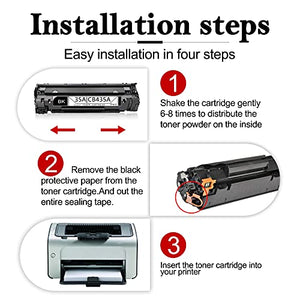 6 Pack Black 35A | CB435A Toner Compatible Toner Cartridge Replacement for HP P1002 P1003 P1004 P1005 P1006 P1007 P1008 P1009 Printer