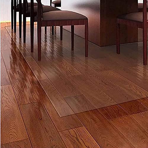 HAIZON Hard-Floor Chair Mat for Hardwood Floor, PVC Clear Transparent, Non-Slip, Scratch Resistant, Wear Resistant - Indoor Home Office Chairmat (Size: 120x1)