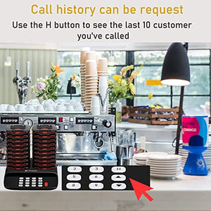 Retekess TD183 Restaurant Pager System, Wireless Paging System, 2624ft Range, 20h Standby, 20 Coaster Pagers