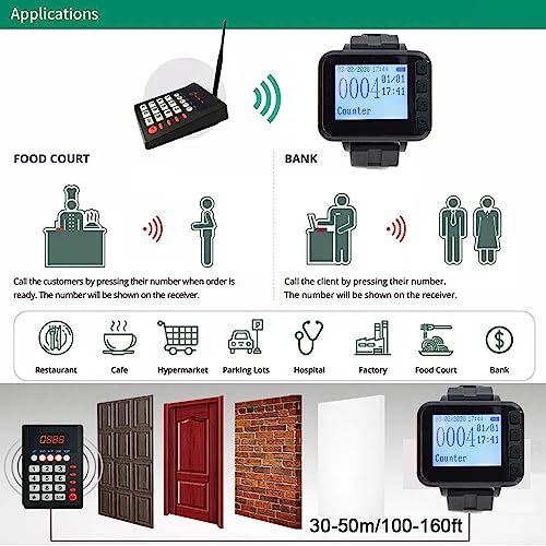 CYSSJF Restaurant Pager System Wireless Calling System Kitchen Paging Waiter System