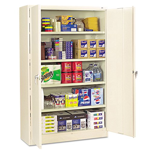 Tennsco J2478SU Heavy Gauge Steel Jumbo Storage Cabinet, 5 Shelves, 400 lbs Capacity per Shelf, 48" Width x 78" Height x 24" Depth, Putty