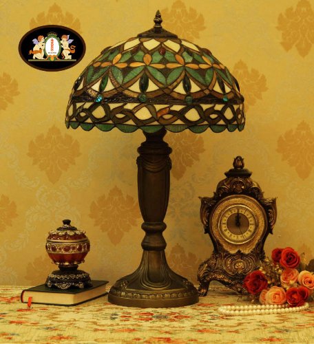 Tiffany Europaische retro style hand-painted stained glass table lamp