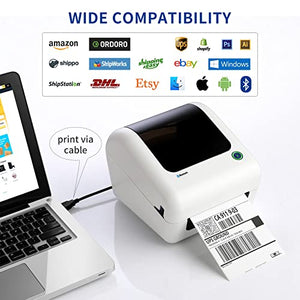 Bluetooth Thermal Shipping Label Printer - High Speed 4x6 Wireless Label Maker Machine, Support PC, Phone, USB for MAC, Compatible with Ebay, Amazon, Shopify, Etsy, USPS Barcode, Mailing