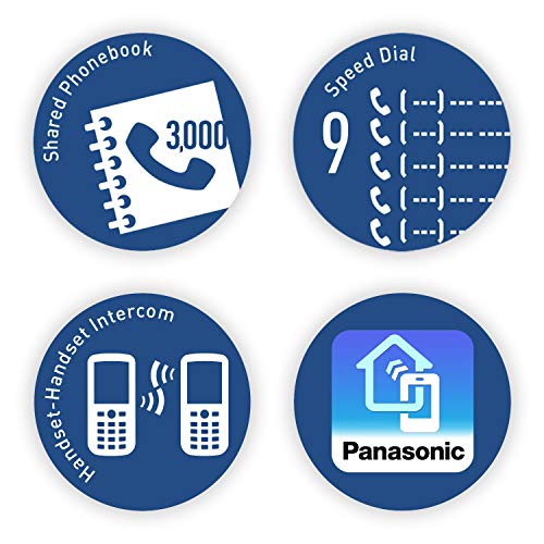 Panasonic Link2Cell Bluetooth Cordless Phone System - 5 Handsets - KX-TGE475S Silver