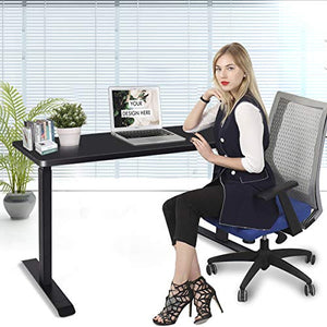 Toolsempire Dual Motor Electric Height Adjustable Standing Desk Frame Sit to Stand Table Base Ergonomic Stand up Riser with Memory Controller (Black Frame)