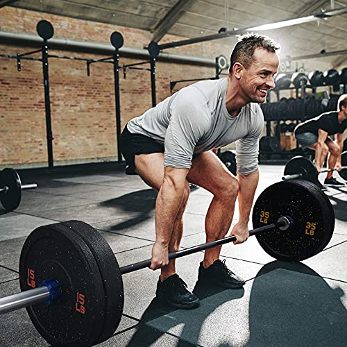 PAPABABE Olympic Barbell 7 foot 1500LB Capacity barbell Weightlifting Bar 2 Inch Barbell, for Weightlifting, Powerlifting and Crossfit