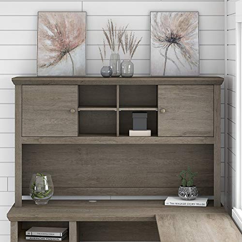 Bush Furniture Yorktown Desk Hutch, 60W, Restored Gray
