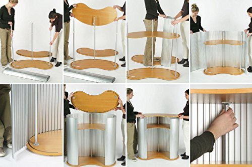 Displays2go Trade Show Exhibit Counter with Portable Design, Carry Bag, Wood/Aluminum (PROCNT013)