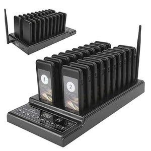 inBEKEA Restaurant Waiter Service Calling System with 999-Channel 20 Keyboard Pagers