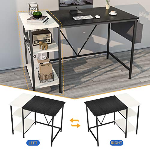 Computer Desk 47 inch Home Office Writing Study Desk, Modern Simple Style Laptop Table with Storage Bag