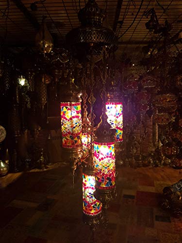 5 Multi-Color Cylindrical Chandelier