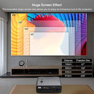 EUG 5500lm Full HD Video Projector with Bluetooth WiFi 2020 Upgraded 2G+16G Android LCD Projector 1080P Native for Presentation Powerpoint Classroom Teaching Outdoor Movie with HDMI VGA USB AV Zoom