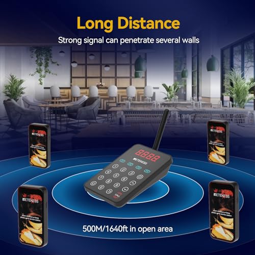 Retekess TD177 Restaurant Buzzer System with 20 Pagers