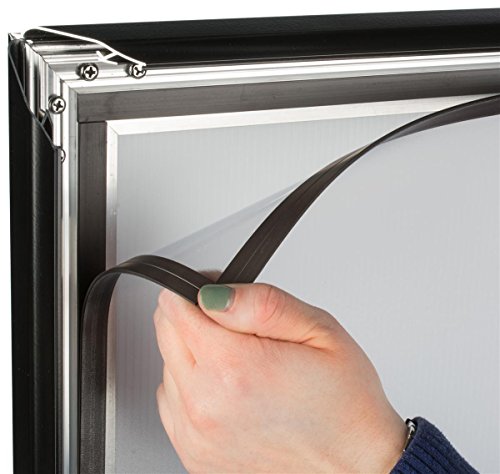 Displays2go 24 x 36 Inch Sidewalk Sign, Waterproof, Snap Frame, Spring Base, 2 Sided, Black (OWS2436B)