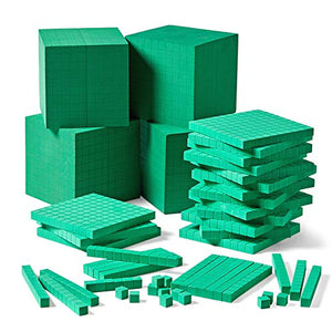 hand2mind 1610 Green Foam Base Ten Blocks, Place Value Manipulatives, Base 10 Blocks, Counting Manipulatives, Math Manipulatives First Grade, Math Blocks, Place Value Blocks, Base 10 Math