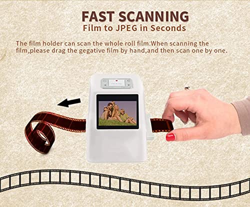 MYDLO 2.4" LCD Film Slide Photo Scanner 22 MP High Resolution Color & B/W 35mm/135, 126, 110, Super 8 Conversion