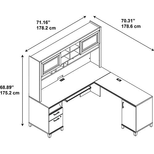 Bush Furniture Achieve L-Desk with Hutch