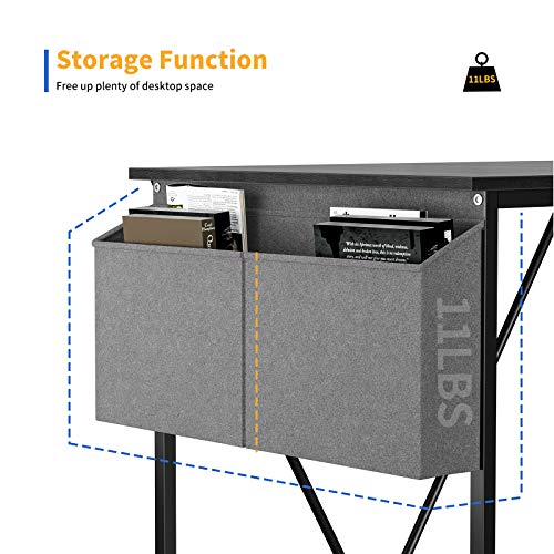 Computer Desk 47 inch Home Office Writing Study Desk, Modern Simple Style Laptop Table with Storage Bag