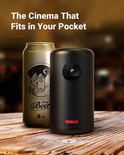Nebula Capsule II Smart Mini Projector, by Anker, Palm-Sized 200 ANSI Lumen 720p HD Portable Projector with Wi-Fi, DLP, 8W Speaker, 100 Inch Picture, 5,000+ Apps, Movie Projector, Home Entertainment