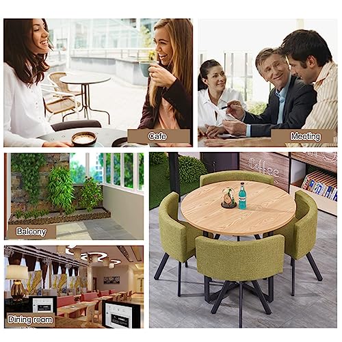 PUMPIE Office Reception Round Table and Chair Set - Blue