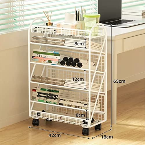 TEmkin Small Bookshelf with Wheels