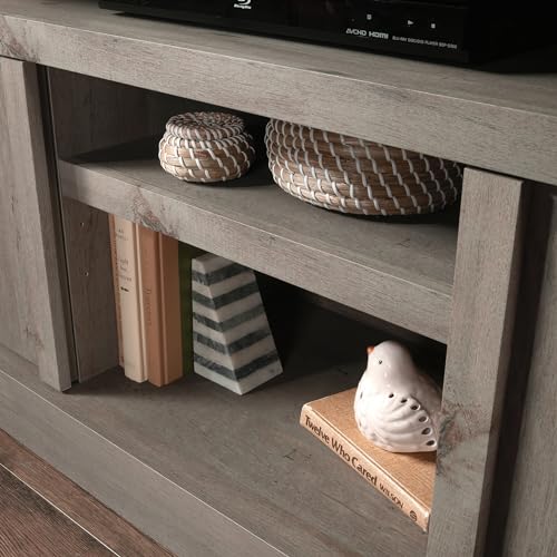 Sauder Cannery Bridge Credenza, Mystic Oak Finish, L: 59.76" x W: 16.54" x H: 26.89