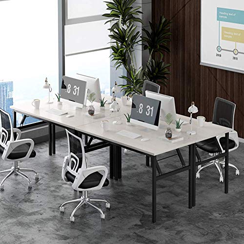 UWY Foldable Computer Desks,Metal Frame Study Table,Writing Desk Workstation,Office Living Room Bedroom Easy to Assemble Kaki-IRO 100x40x75cm
