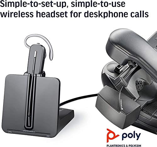 Plantronics CS540 Wireless Convertible Headset System | Noise Canceling Microphone, Single Ear (Mono) - Black (2 Pack)