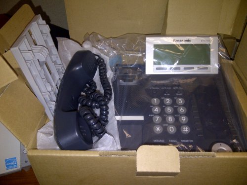 Panasonic KX-DT346-B 24-Button 6-Line Backlit LCD Display Digital Telephone, Black