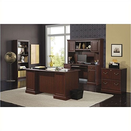 Kathy Ireland by Bush Bennington 5 Piece Office Set in Harvest Cherry
