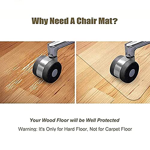 ZWYSL Hard Floor Chair Mats - Clear-2mm, 200x300cm - Smooth, Durable, Easy to Clean - Effective Hard Surface Protection