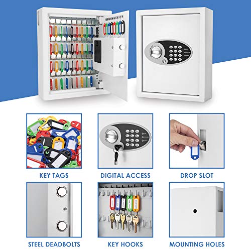 Barska AX12658 48 Wall Digital Keypad Cabinet Key Safe, One Size, Multi