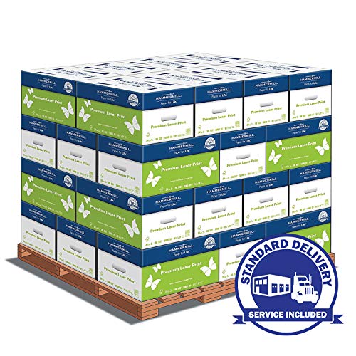 Hammermill Paper, Premium Laser Print Paper, 8.5 x 11 Paper, Letter Size, 24lb Paper, 98 Bright, 1 Pallet / 32 Cartons (104604P) LOADING DOCK DELIVERY