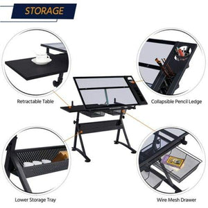 Drawing Table Adjustable Folding, Designer Architect, Drafting Table Art & Craft Drawing Comfortable Work Space Workstation Home, Office, Studio, or School