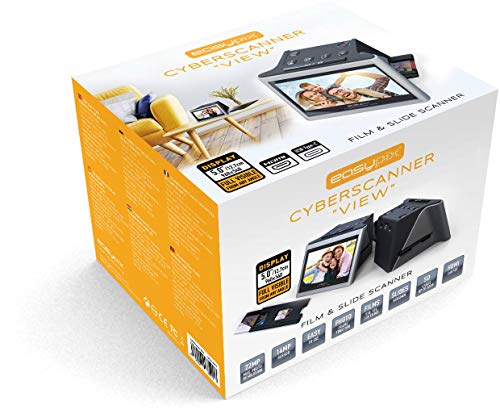 Easypix Cyber Scanner View 3 in 1 Slide & Film Scanner with 14 MP Sensor, 5" Display - Black/Silver