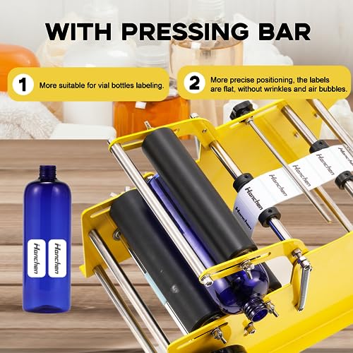 Hanchen Manual Round Bottle Labeling Machine with Press Handle