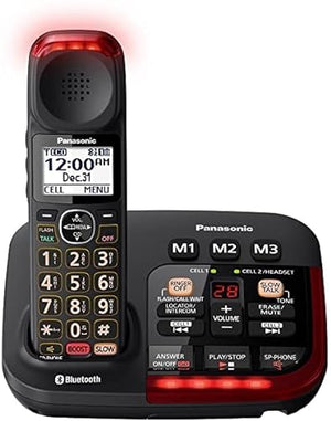 Panasonic Amplified Cordless Phone - 2 Handset with Bluetooth & Voice Volume Booster