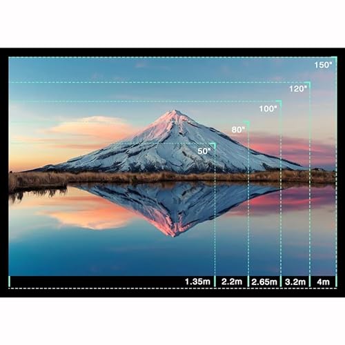 BAILAI 4K UHD Projector 4000 ANSI Lumens With Gimbal 3D 6 Android Smart Cinema
